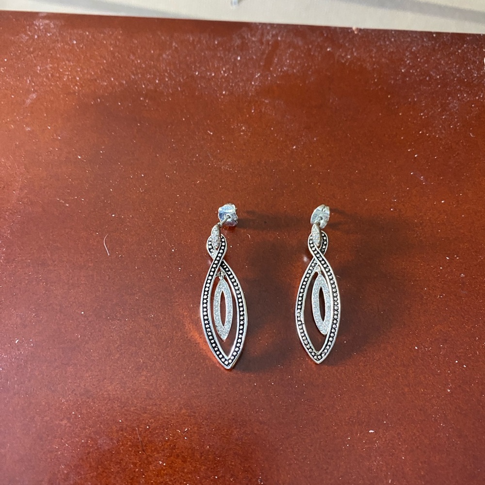 Mountains Silver Smith Stud Dangling Earrings - image 3